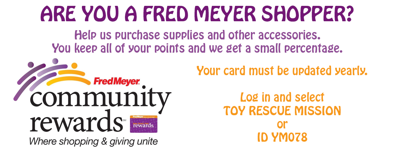 Community Rewards Donate to Toy Rescue Mission